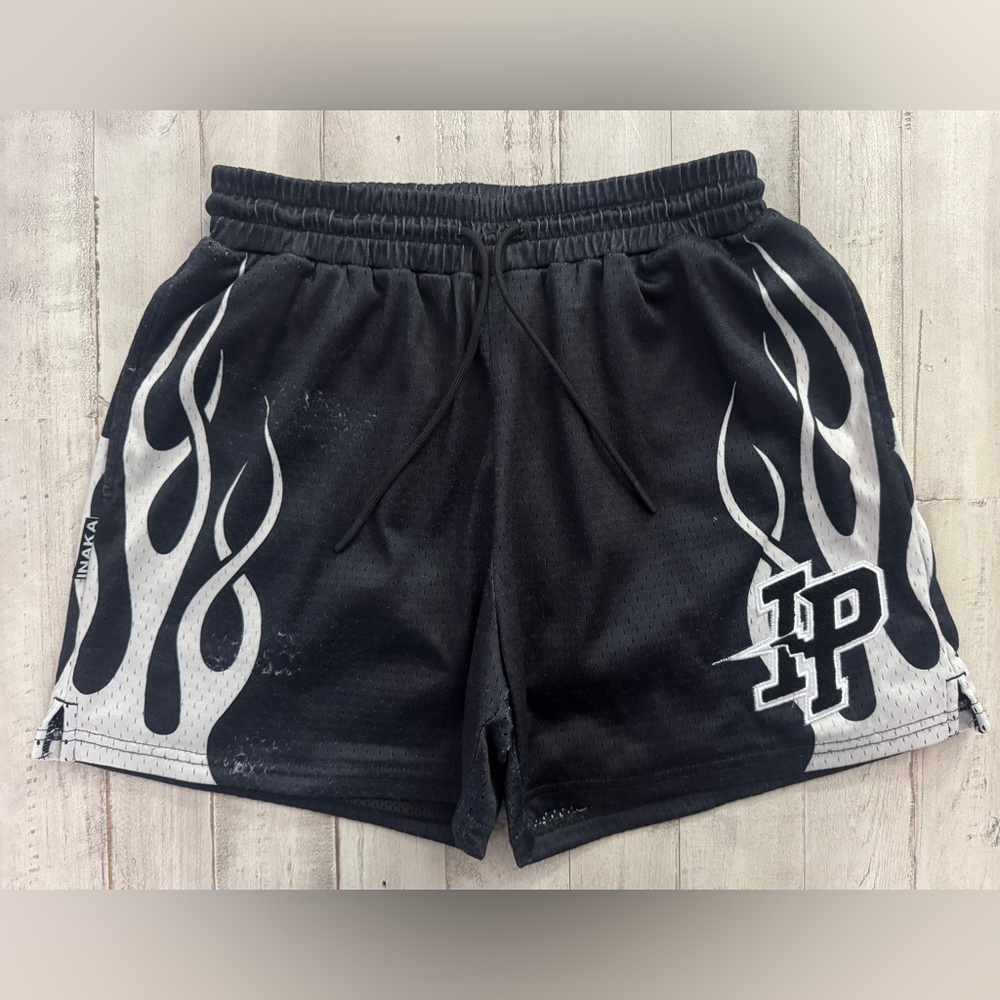 Inaka Power Graphic Mesh Shorts Flame Grey